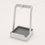 White multifunctional kitchen countertop stand with removable gray drip tray